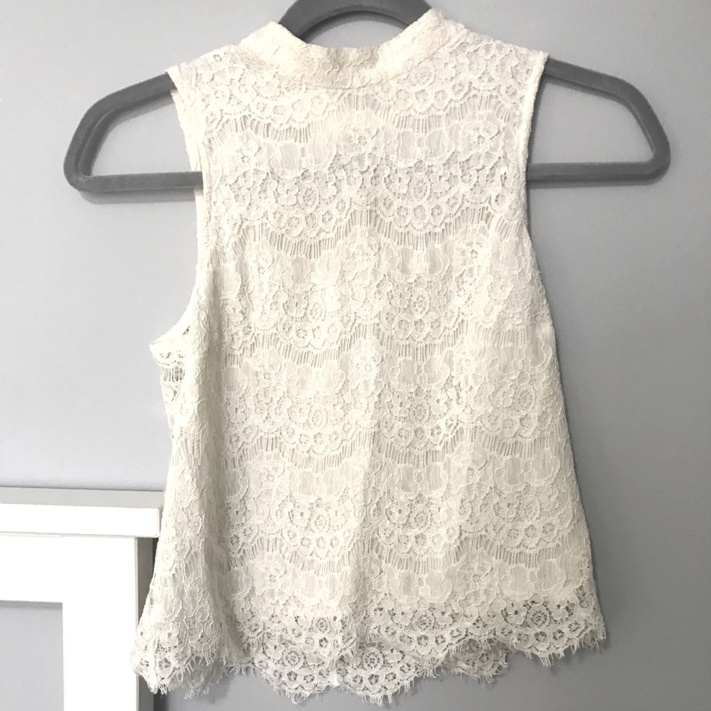 Dressy White Laced Tank
